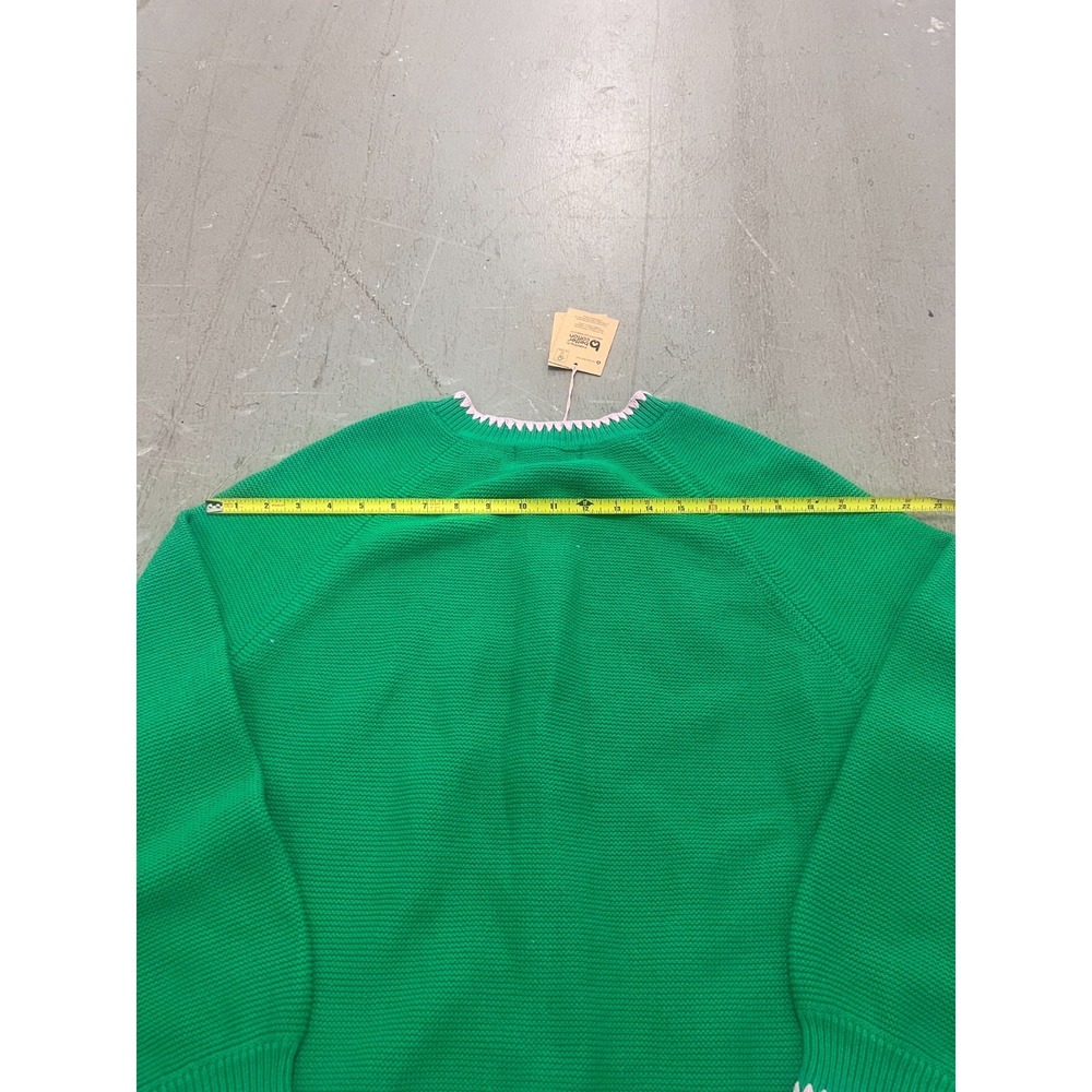 Boden Lena Cardigan Womens Large Green Knit Stitch Detail Long Sleeve Cozy NWT - Picture 8 of 11